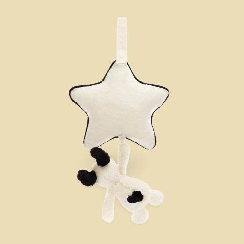 Bashful Black & Cream Puppy Musical Pull