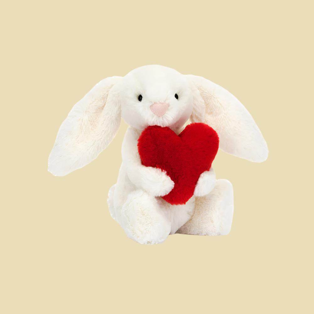 Bashful Red Love Heart Bunny